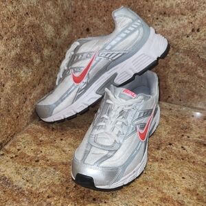 Nike Silver and Red Athletic Shoes